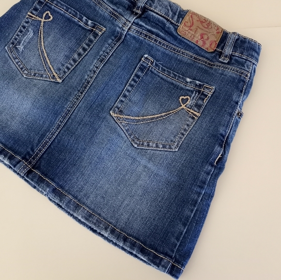 The Childrens Place Distressed Jean Skirt Girls Size 14 - Picture 6 of 15